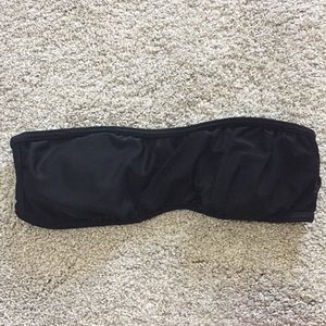 Black bandeau swim suit top